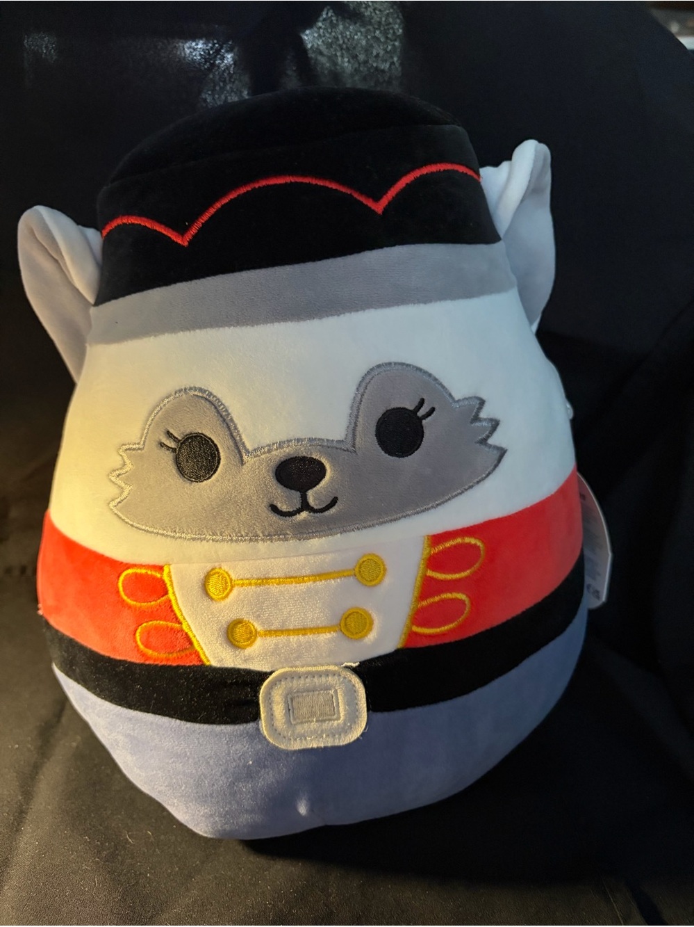 Squishmallows Nutcracker Pup Plush - White, Gray, Red, Black